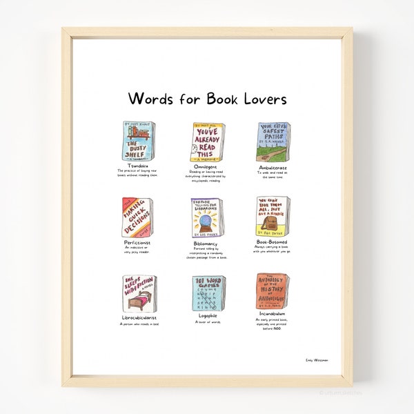 Words For Book Lovers | Watercolor Art Print