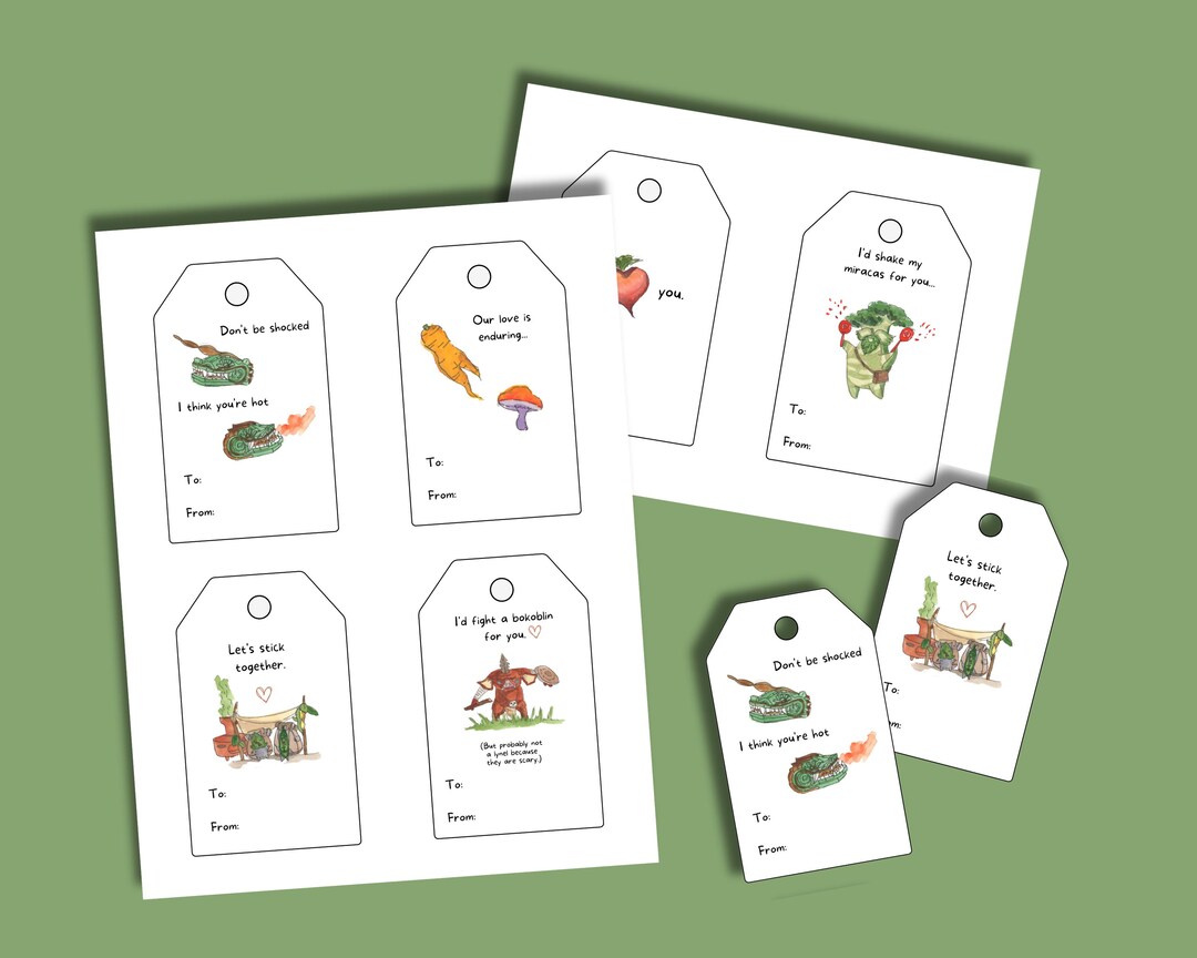 TOTK Zelda Gift Tags Printable Present Tags Tears of the Kingdom ...