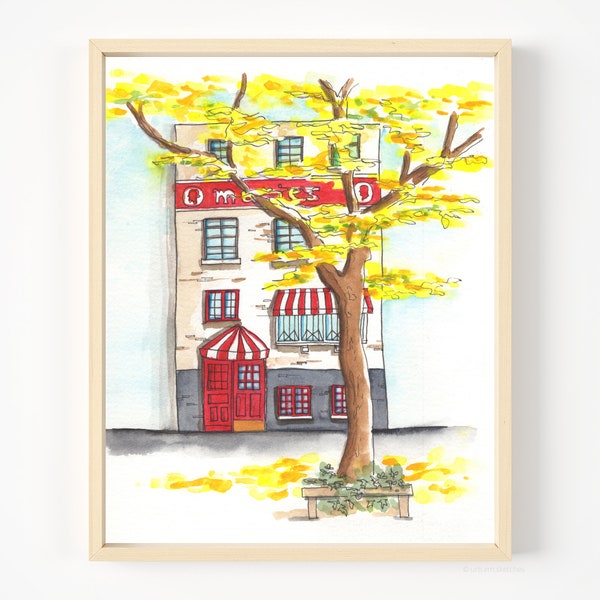 Marie's Crisis Cafe New York | 8x10 Print of Original Watercolor Urban Sketch