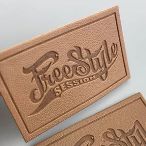 Custom garments leather patch, embossed leather patch for garments
