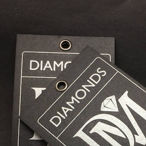 Custom paper hang tags eyelet, eyelet hang tag, eyelet tags, cardstock hang tags with custom logo for clothing