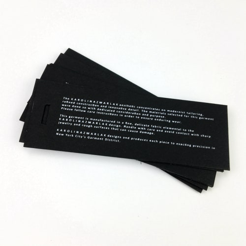 Printed with your details on thick card shops on our pro press, custom swing tags, custom hang tags,