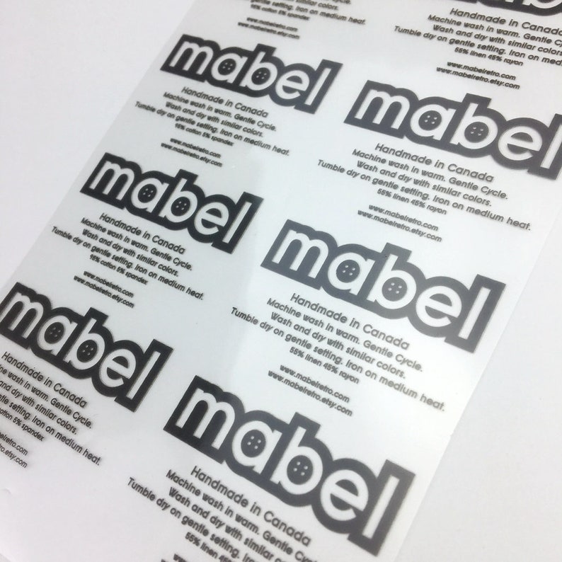 Custom Heat Seal Labels for Clothing Custom Heat Transfer Etsy