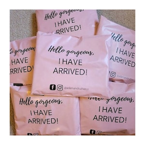 100 piezas de correo de polietileno, listo para enviar o bolsa de envío personalizada de su diseño, bolsa de franqueo personalizada, bolsas de embalaje personalizadas