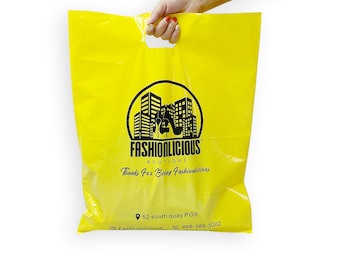 Custom Shopping Bags with Logo for Boutique Custom Plastic Bags with Logo Custom Merchandise Bags with Logo for Business