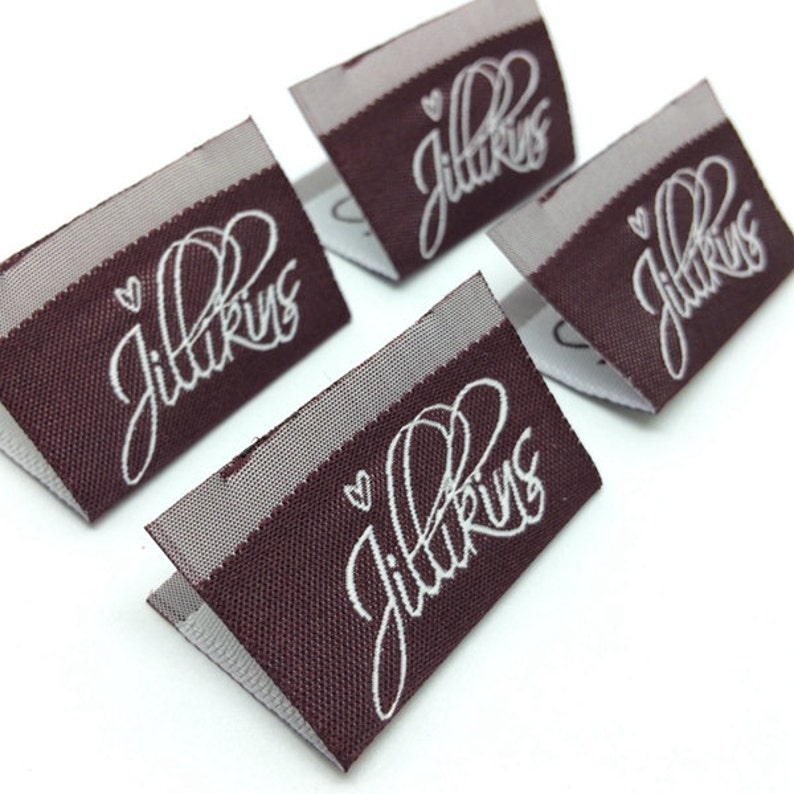 Custom Woven Label Triangle Folded Fabric Cloth Labels Etsy
