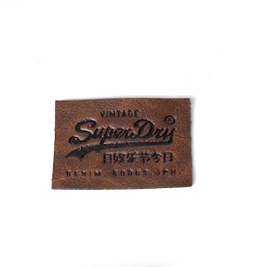 50 Custom Personalized leather patches with Logo, Text, or Initials - Blank Leather Patches , PU leather patch, Faux Leather Knitting tags