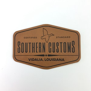 custom debossed leather patch, leather jeans patches with iron on backing, Custom patch for Hats, Laser Engraved Patches