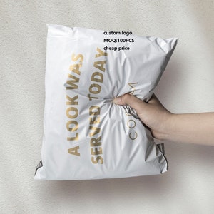 Bolsas de plástico autosellantes personalizadas, 10 x 14 pulgadas, 100 unidades, para correo, adhesivas, blancas, para envíos postales, impermeables