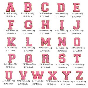 A-Z un conjunto de parches de chenilla y letras del equipo universitario en stock, chaqueta de letra de nombre de chenilla para ropa con logotipo, parche de chenilla cosido