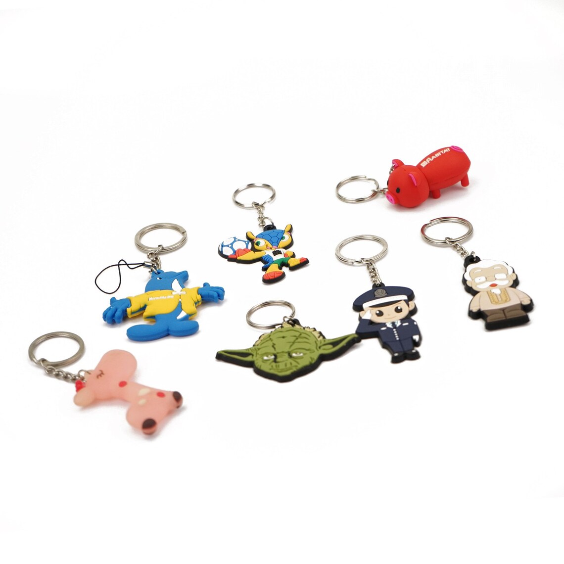 Custom 3d Rubber Keychains Soft PVC Keychain Cool Key Chains Etsy