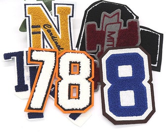 Custom chenille patches & varsity letters, custom Chenille Name Letterman Jacket  for clothing with logo, sew on chenille patch