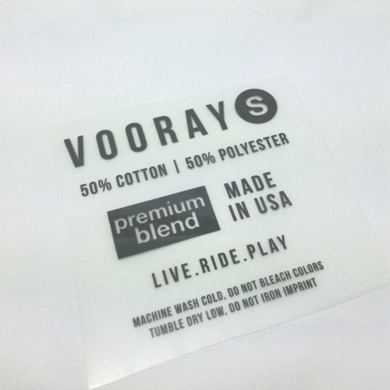 Custom Tagless Heat Transfer Care Labels Tagless Heat Etsy