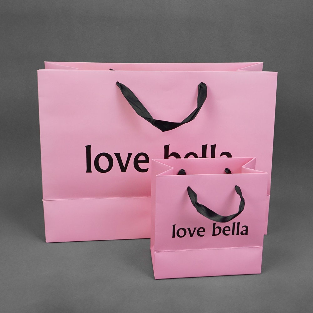 Paper Bags With Handles Custom Shop Bag With Logo Custom Etsy