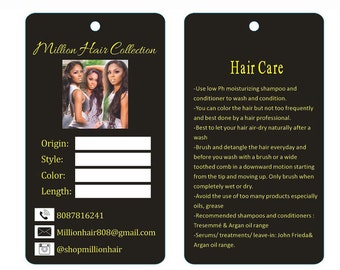 100pcs Custom paper hair extensions hang tags, cardstock hair hang tag, paper hang tags custom for hair