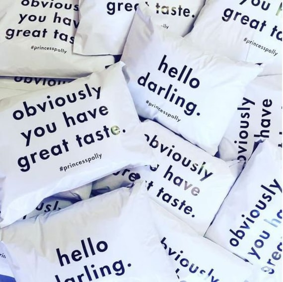 25pcs Custom Matte White Poly Bags Wholesale Full Color Custom