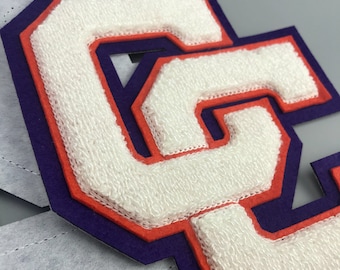 Custom chenille patches & varsity letters, custom Chenille Name Letterman Jacket  for clothing with logo, sew on chenille patch