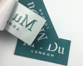 Custom Adhesive Woven Clothing Labels: Damask, Personalized Fabric