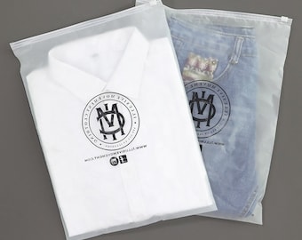 Individuell gestaltete, mattierte Reißverschlussbeutel für Bekleidungsverpackungen (100-500 Stück)
