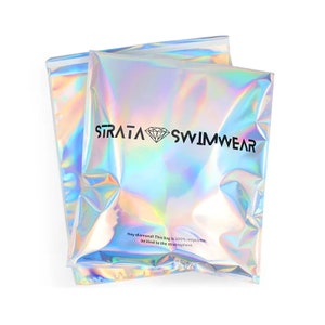 100-500 Sobres de polietileno personalizados Sobres holográficos Bolsas de polietileno personalizadas Bolsas de envío personalizadas con logotipo Bolsa de franqueo
