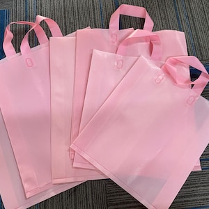 100-300 pezzi Borse per la spesa personalizzate con manico per boutique Borse per la spesa in plastica personalizzate Borse per la merce con logo per aziende