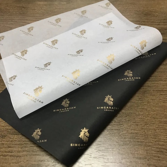 500 Luxury Custom Logo Branded Black Paper 17gsm Clothes Personalized Biodegradable Tissue Wrapping Paper