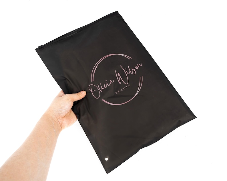 Custom Black Matte Zipper Bags: Clothing Packaging With Logo - Etsy
