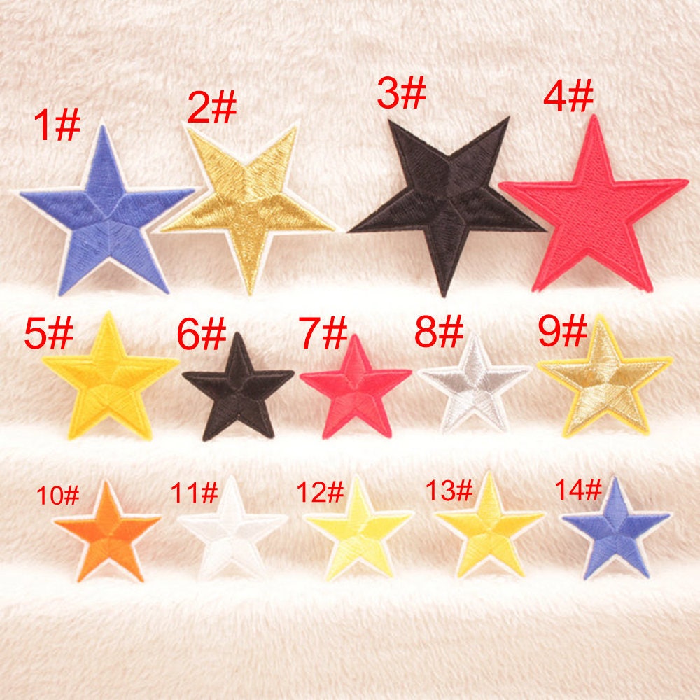Embroidered star patches star patches iron on star patches Etsy