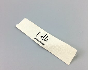 500 etiquetas personalizadas de algodão natural, etiquetas de costura, etiquetas impressas de algodão, etiquetas personalizadas, etiquetas personalizadas, etiquetas de crochê, etiquetas de costura, etiquetas dobradas
