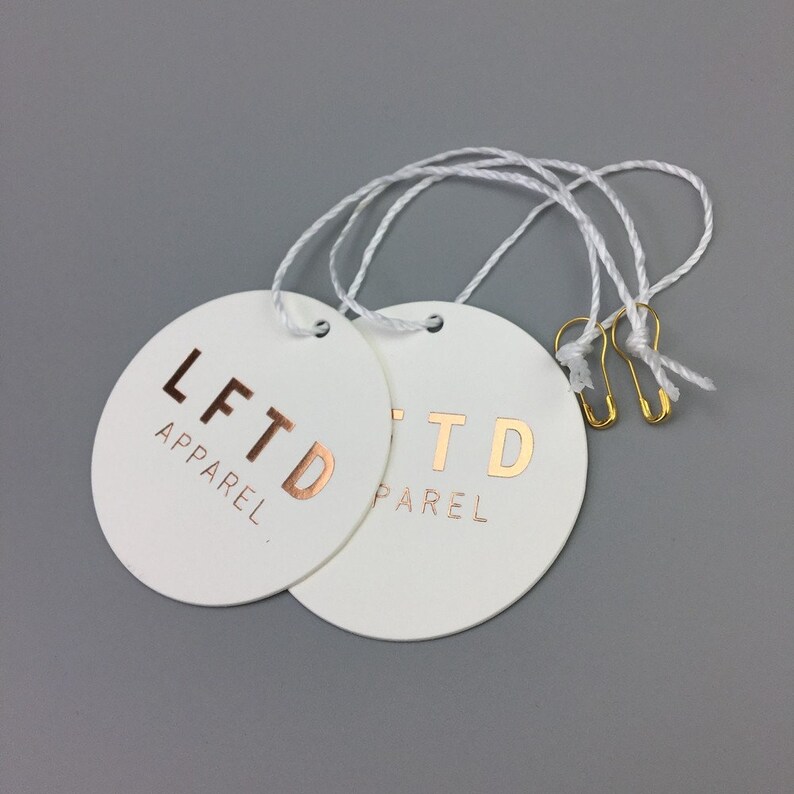 Custom Rose Gold Hang Tags Custom Rose Gold Foil Hang Tags Etsy