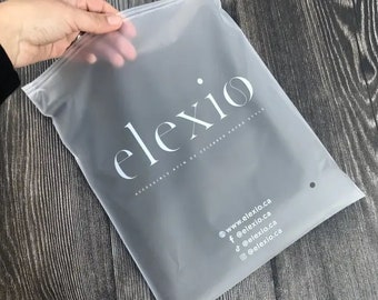 Benutzerdefinierte gefrostete Reißverschlussbeutel mit Logo-Druck, Kleidungsverpackung, Großhandelsbestellung