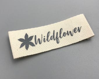 custom cotton printed label, printed cotton labels, high quality cotton print label for clothing