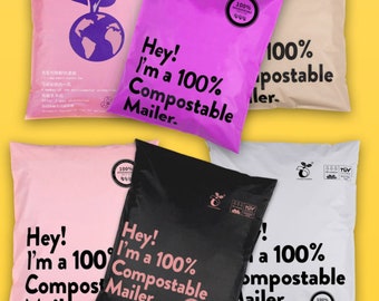 Eco friendly compostable mailer, biodegradable bags, zero waste packaging , sustainable packaging
