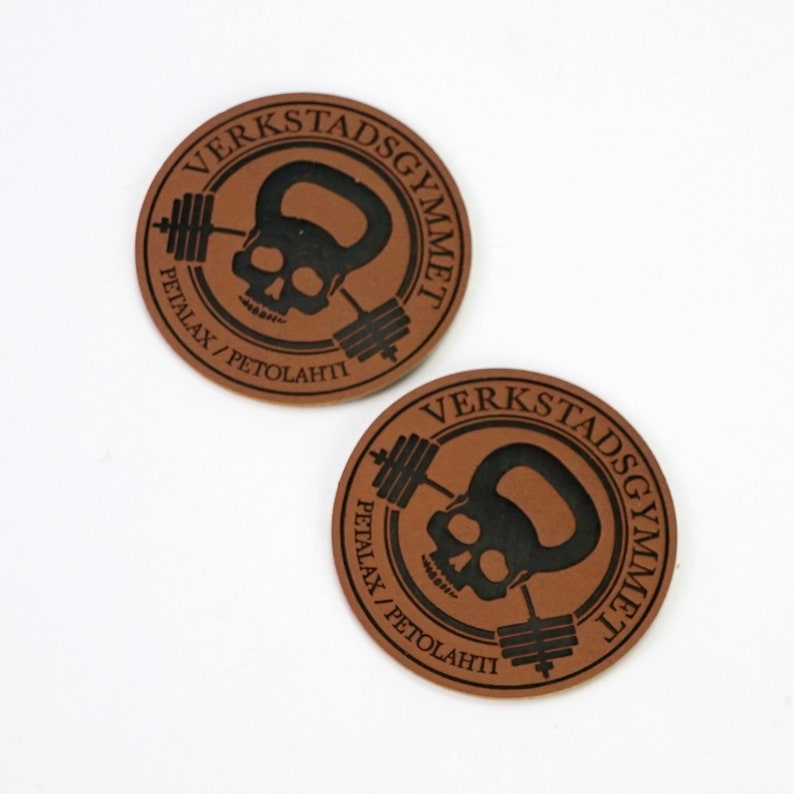 Custom leather patch logo, denim leather label, embossed leather patch, high quality leather patch image 8