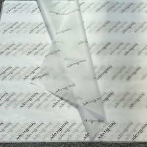 Carta velina personalizzata, carta da imballaggio, carta velina premium per imballaggio con marchio, carta con il tuo logo 112 gsm, piccola impresa, carta velina, riciclabile