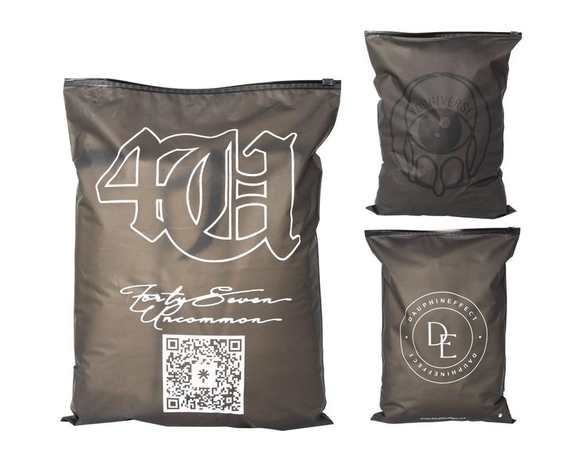Custom Black Matte Zipper Bags: Clothing Packaging With Logo - Etsy