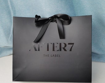 Bags with satin ribbon & your Logo, Personalized gift Bag with satin ribbon handles for your business, presentation, event, party