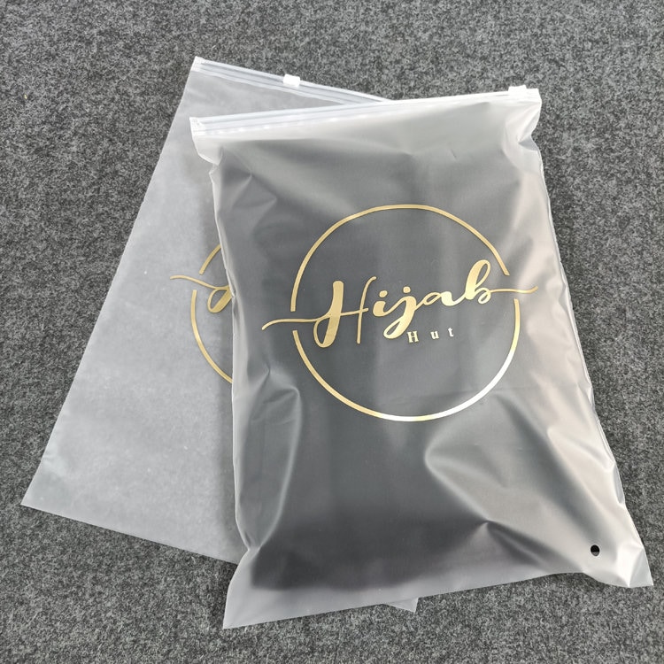 50PCS custom frosted zipper bags,high quality clothes plastic bag, Clothing  Packaging Bags with logo printed
