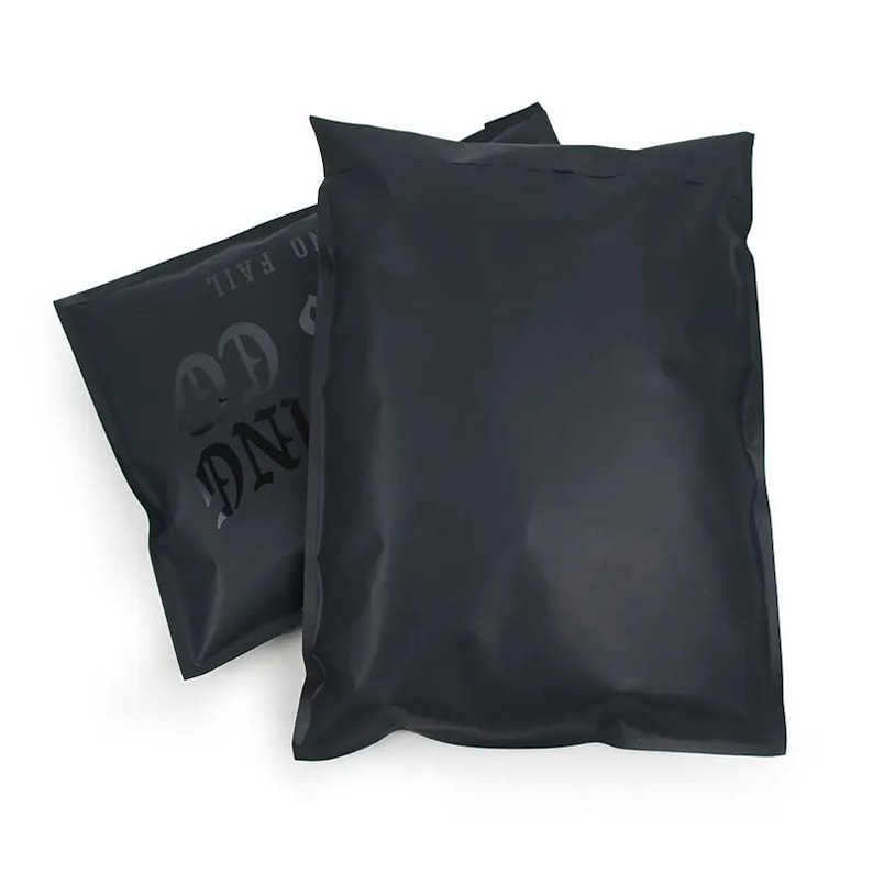 brand matte mailing mail self adhesive free plastic packaging custom printed shipping bag black spot poly mailer image 8