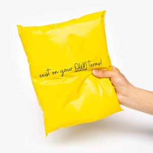 1000 sobres de polietileno amarillos a la venta, listos para enviar o personalizados, bolsa de envío rosa con su diseño, bolsa de envío amarilla personalizada