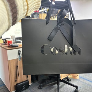 Bags with satin ribbon & your Logo, Personalized gift Bag with satin ribbon handles for your business, presentation, event, party