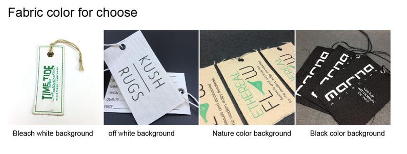 May include: Four fabric swatches with different background colors: bleach white, off white, natural, and black. Each swatch has a different text label: "TIMETIDE", "KUSH RUGS", "ETHEREAL FLOW", and "marna".