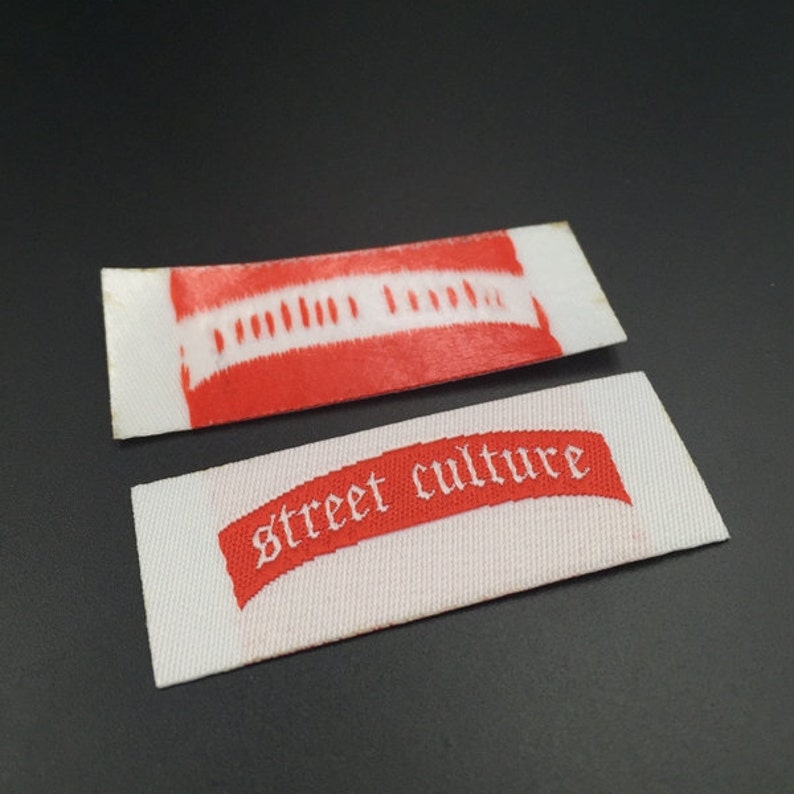 Custom Ironon Woven Labels Name Labels Ironon Clothing Etsy