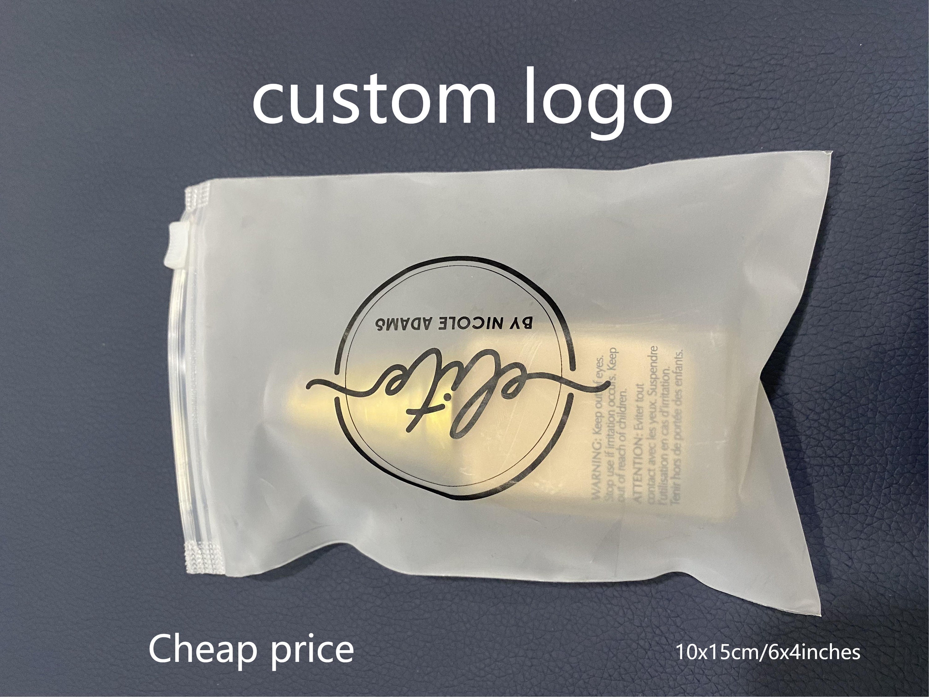 100-1000 Custom Frosted Zipper Bags Clear Ziplock Bag High 