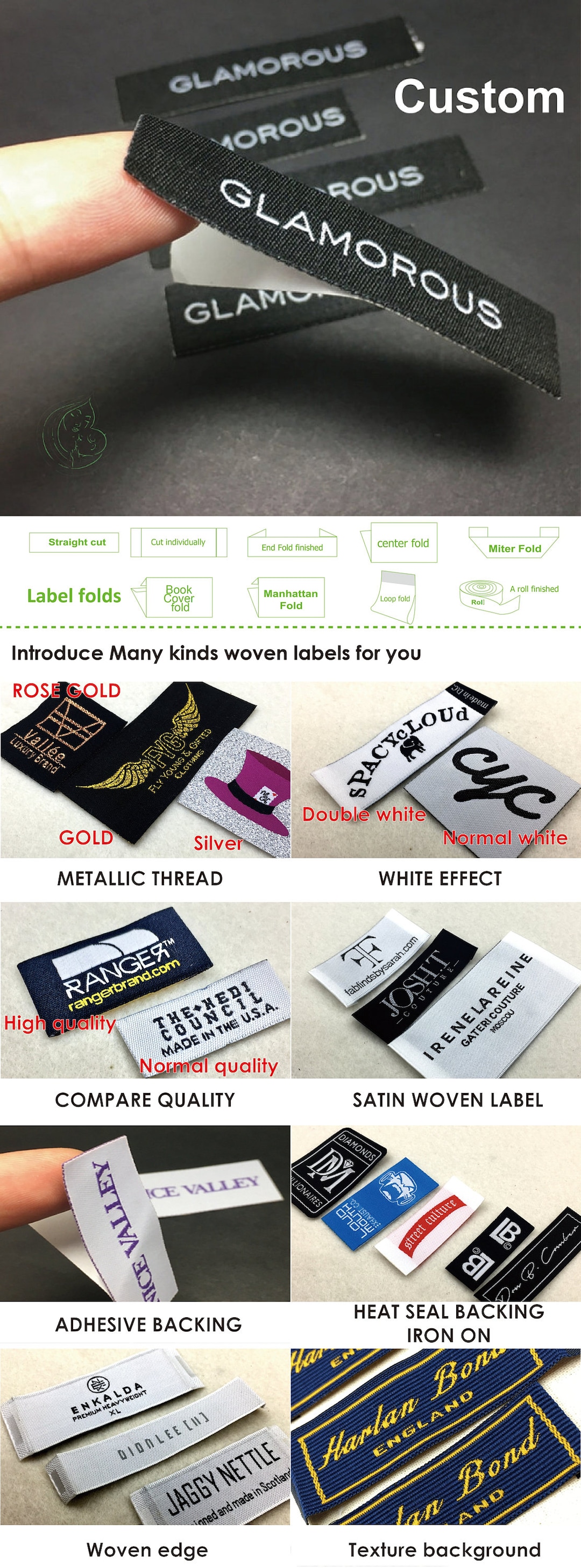 Custom Adhesive Clothing Labels Adhesive Clothing Label - Etsy