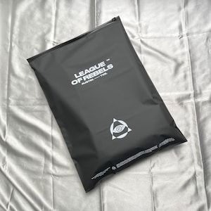 100 buste nere con cerniera e logo, buste personalizzate per abbigliamento per magliette, confezioni con cappuccio con logo stampato