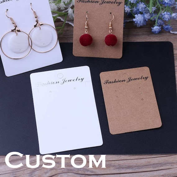 Custom earring paper display cards Custom Earring Cards Etsy