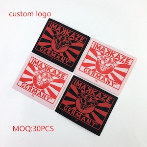 100 Custom Clothing Labels - Silky Satin with FREE cutting - Woven Edges, Fabric Labels, sew-in custom care labels, garment labels