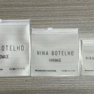 100 2,35 x 3 pollici/6 x 8 cm personalizzati sacchetti per gioielli con cerniera smerigliati opachi, confezioni per gioielli personalizzate di alta qualità, sacchetti per gioielli personalizzati con il tuo logo