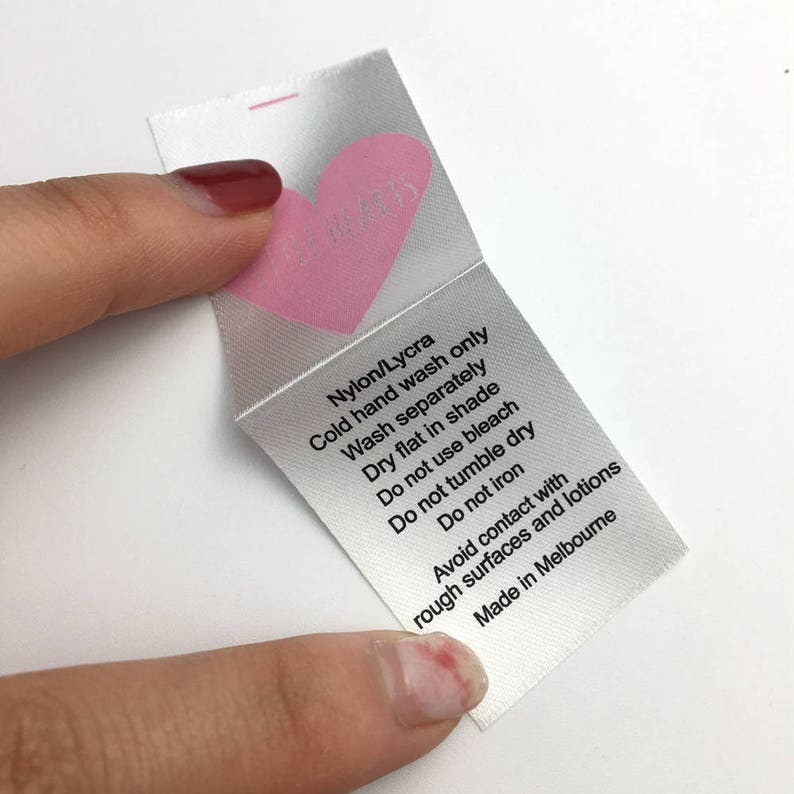 Custom print main label main care label for clothing satin Etsy